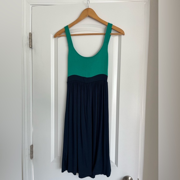Blue and green cotton dress - Picture 3 of 3